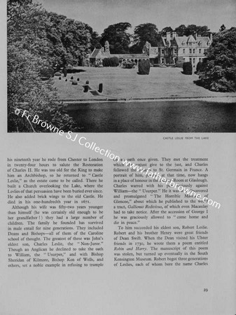 IRELAND OF THE WELCOMES  ARTICLE ON CASTLE LESLIE  GLASLOUGH